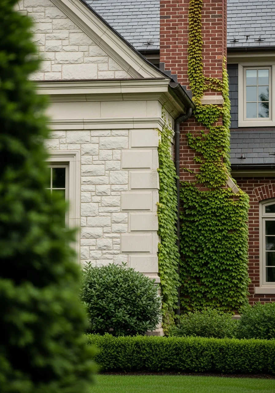 Detailed view of a Winnetka home's architectural features and quality craftsmanship reflecting the community's high standards.